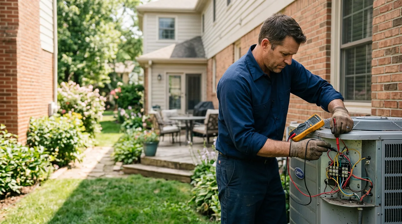 HVAC technician working near Bryants Store, KY